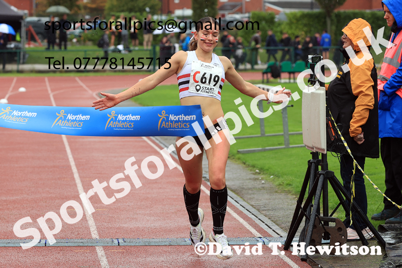 Womens Under-17s 2025 Northern Athletics Autumn Road Relays, Leigh, Lancashire. Photo: David T. Hewitson/Sports for All Pics